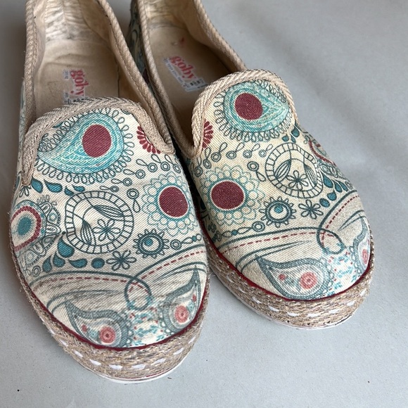 Goby Paisley Loafer Espadrille. Textile. Sz 38 - Picture 10 of 10